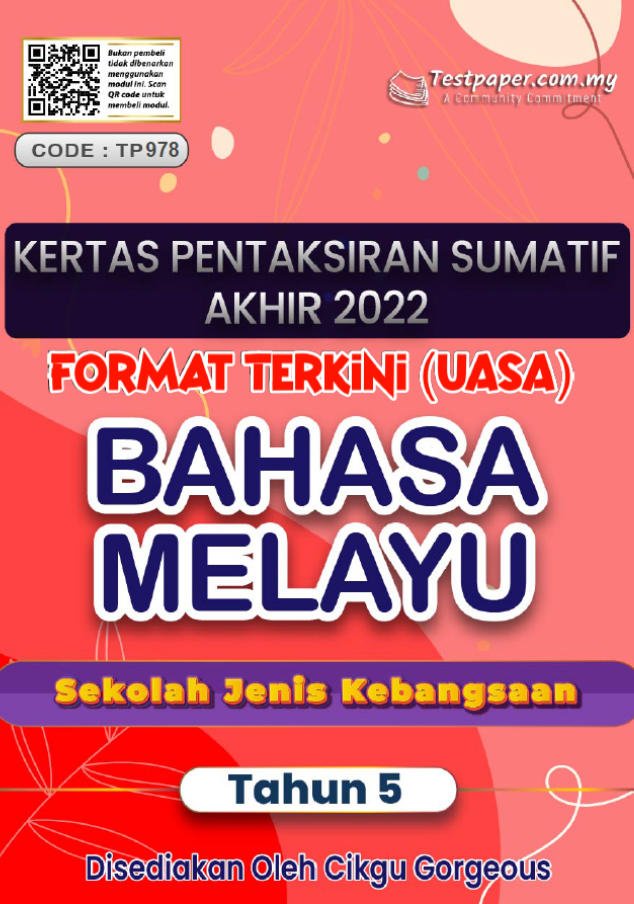 Set Kertas Pentaksiran Sumatif Akhir Bahasa Melayu Sjk