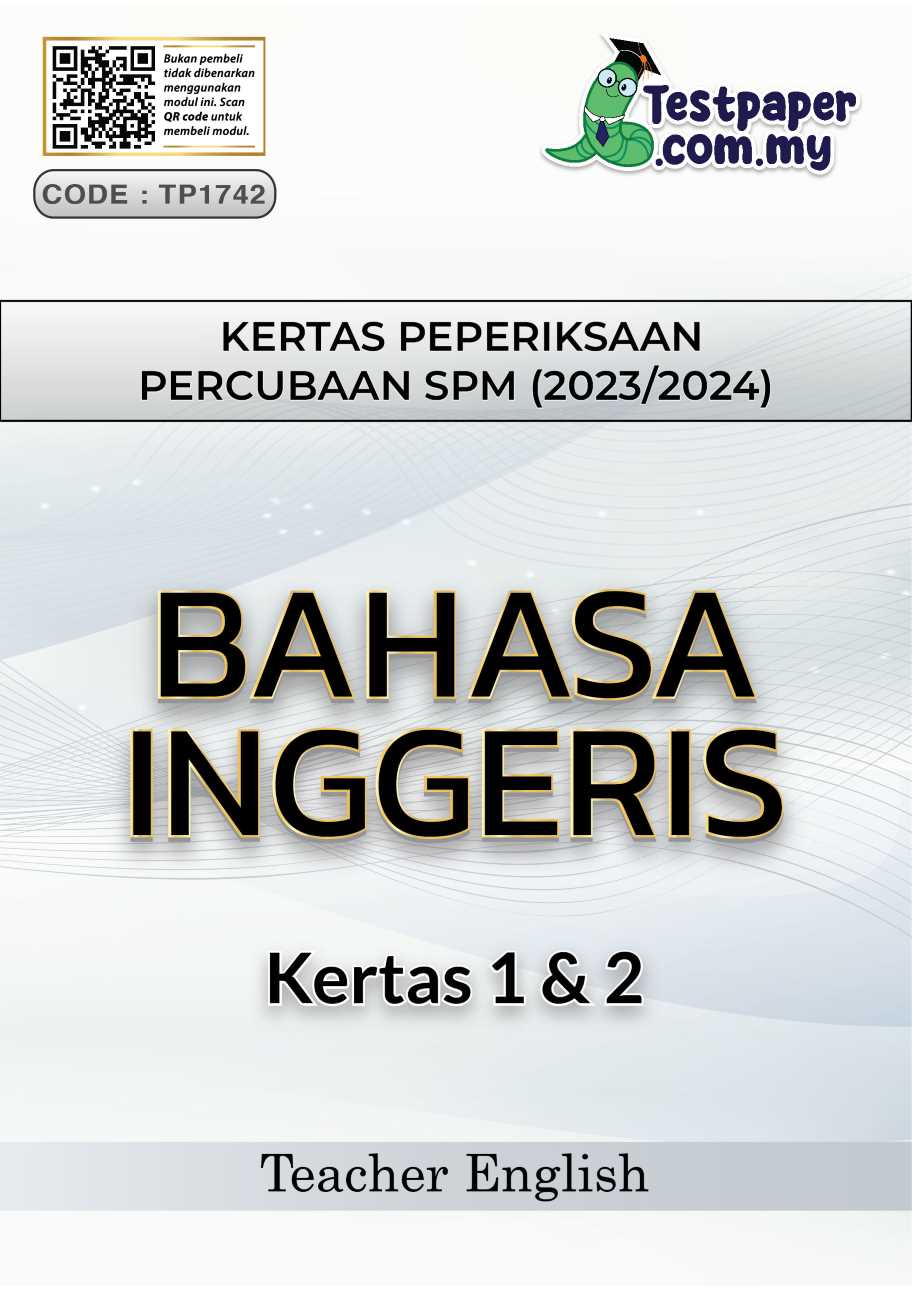 KERTAS 1 DAN 2 PEPERIKSAAN PERCUBAAN SPM BAHASA INGGERIS (20232024