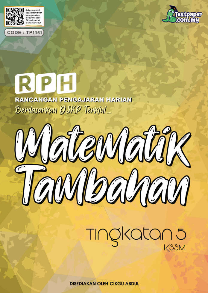 RPH - MATEMATIK TAMBAHAN TINGKATAN 5 KSSM - Cikgu.Info