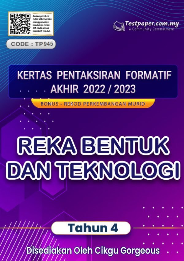 1 Set Modul Pentaksiran Formatif Akhir 20222023 Reka Bentuk Teknologi Tahun 4 Percuma Rpm 